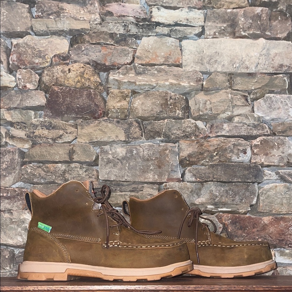 Twisted X Women’s 6 Inch Ultralight Distressed Saddle and Eco Dust Brown Boots